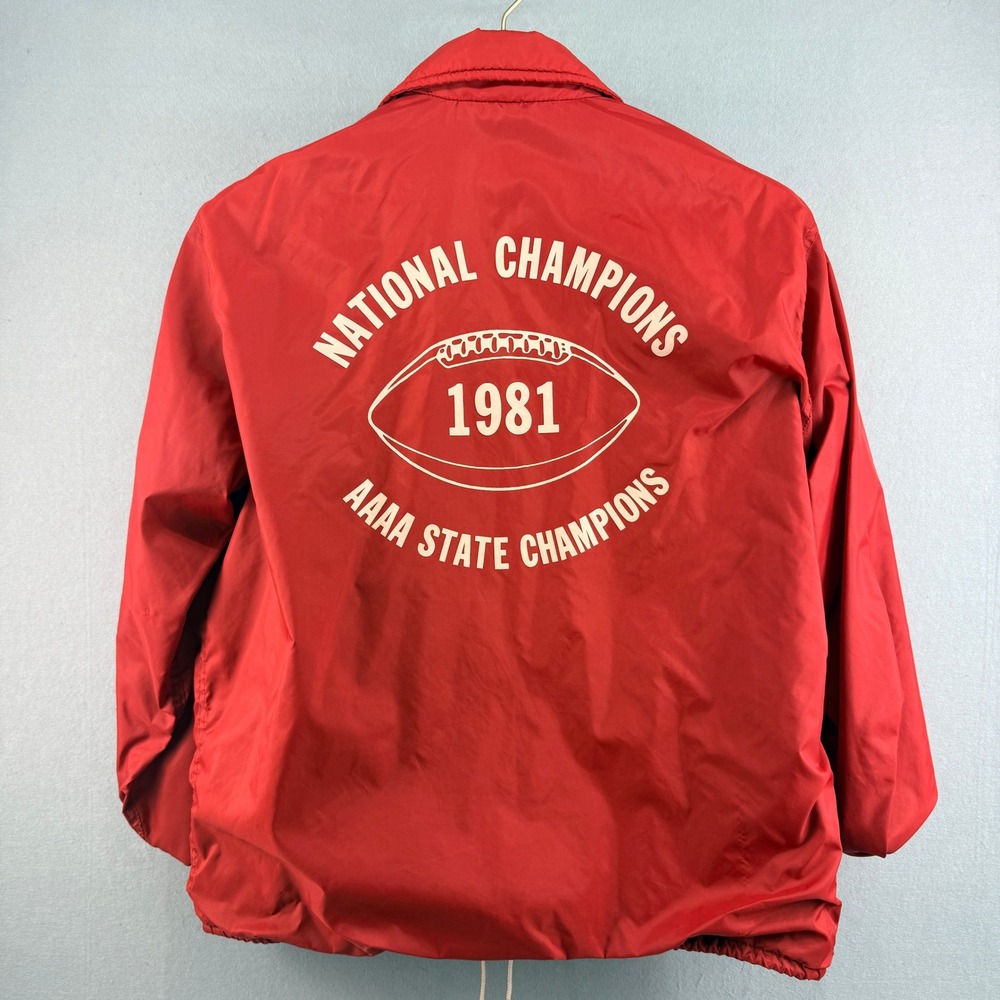 Vintage 1981 Warner Robins Demons National Champions Coach Jacket Robert Davis M